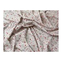 Delicate Floral Print Cotton Lawn Dress Fabric Red