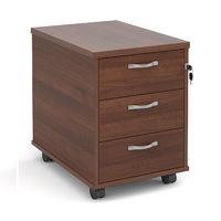 deluxe under desk pedestal 3 drawers walnut