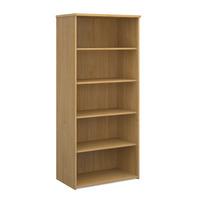 deluxe bookcase 4 shelves oak