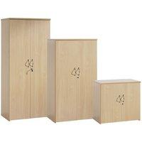 deluxe cupboard 3 shelf beech