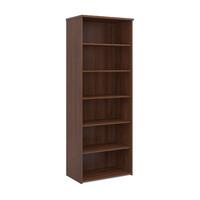 deluxe bookcase 5 shelves walnut