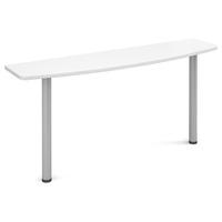 Desk extension 1600 wide white leg, white top