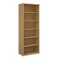 deluxe bookcase 5 shelves oak