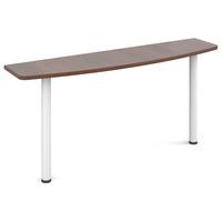 Desk extension 1600 wide white leg, walnut top