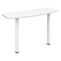 Desk extension 1200 wide white leg, white top