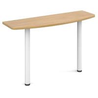 desk extension 1200 wide white leg oak top