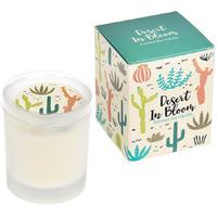 desert in bloom boxed scented soy candle lime bayleaf