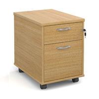 deluxe under desk pedestal 2 drawers oak