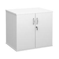 deluxe desk end cupboard white