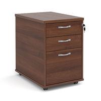 deluxe tall mobile pedestal walnut