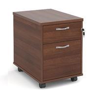 Deluxe Under Desk Pedestal 2 Drawers Walnut