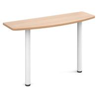 desk extension 1200 wide white leg beech top