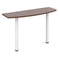 desk extension 1200 wide white leg walnut top