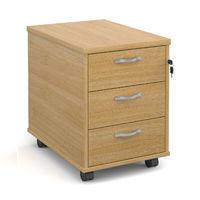 deluxe under desk pedestal 3 drawers oak