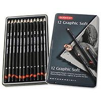 derwent graphic pencils sketching graphite 9b h ref 34215 pack 12