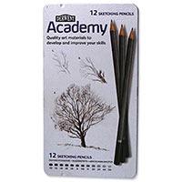 derwent academy sketching pencils 6b 5h ref 2301946 pack 12