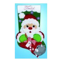 design works embroidery kit santa39s present felt stocking