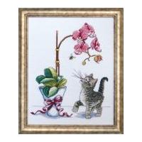 Design Works Counted Cross Stitch Kit Orchid Kitty