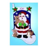 Design Works Embroidery Kit Forest Friends Felt Stocking