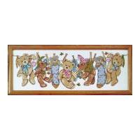 Design Works Counted Cross Stitch Kit Teddies on Fence