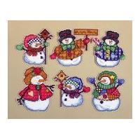 Design Works Plastic Canvas Kit Welcome Winter Ornaments