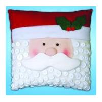 Design Works Embroidery Kit Santa Buttons Pillow