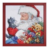 Design Works Counted Cross Stitch Kit Santa With Kitten