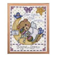 design works counted cross stitch kit moon baby sampler