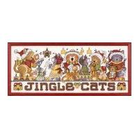 design works counted cross stitch kit jingle cats picture