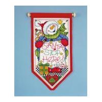 Design Works Counted Cross Stitch Kit Santa?s Stop Here Banner