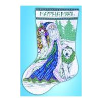design works counted cross stitch kit santa polar bear ccs stocking