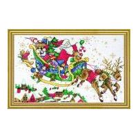 Design Works Counted Cross Stitch Kit Santa's Sleigh Picture Kit
