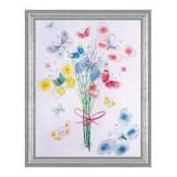 design works counted cross stitch kit butterfly bunch