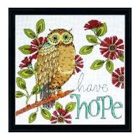 Design Works Counted Cross Stitch Kit Hope Owl