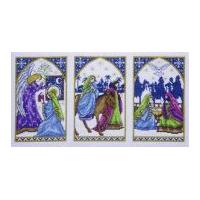 design works counted cross stitch kit nativity window