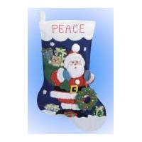 Design Works Applique Felt Stitching Kit Santa's Gifts Felt Stocking