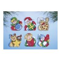 Design Works Plastic Canvas Kit Holiday Gifts Ornaments