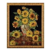 design works counted cross stitch kit sunflower vase