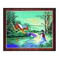 Design Works Counted Cross Stitch Kit Winter Cottage