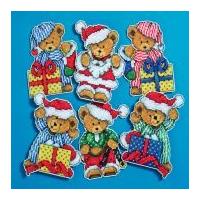 Design Works Plastic Canvas Kit Little Christmas Bears Ornaments