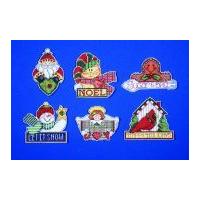 Design Works Plastic Canvas Stitch Kit Signs of Christmas Ornaments