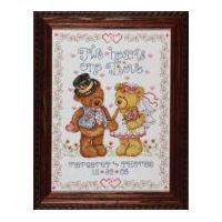 Design Works Counted Cross Stitch Kit Two Hearts Wedding Sampler