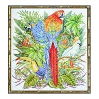 design works counted cross stitch kit birds of paradise