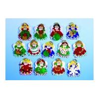 Design Works Embroidery Kit Lots of Angels Felt Ornaments