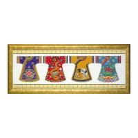 design works counted cross stitch kit kimono row