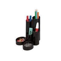 Desk Tidy with 6 Compartment Tubes Black R40077