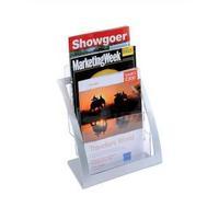 Deflecto Contemporary 3-Tier Literature Holder Magazine Size Silver -