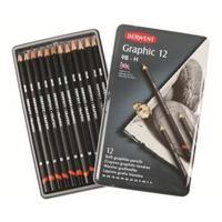 Derwent Graphic Pencils Sketching Graphite 9B-H Pack of 12 Pencils