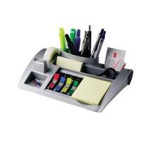 Desktop Organiser Pen Pot Weighted Base Silver Single C50