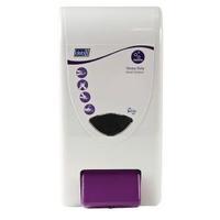 Deb Stoko White and Purple Cleanse Heavy 4000 Washroom Dispenser